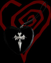 black heart bat wristlet
