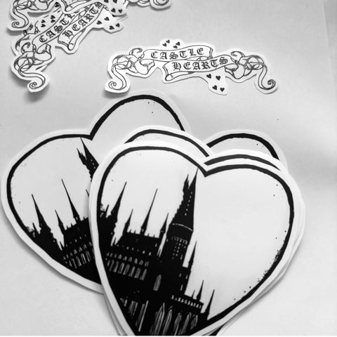castle hearts and banners sticker pack