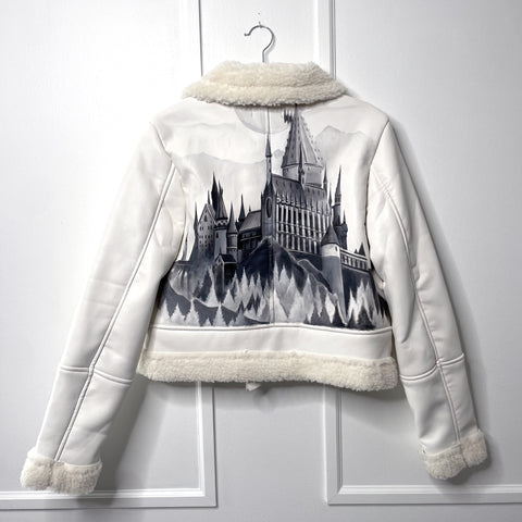 "hogwarts" painted jacket